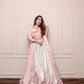 Jyoti Fashion Women's Peach Satin Silk Sequins Designer Lehenga Choli Set | Swadesiicart