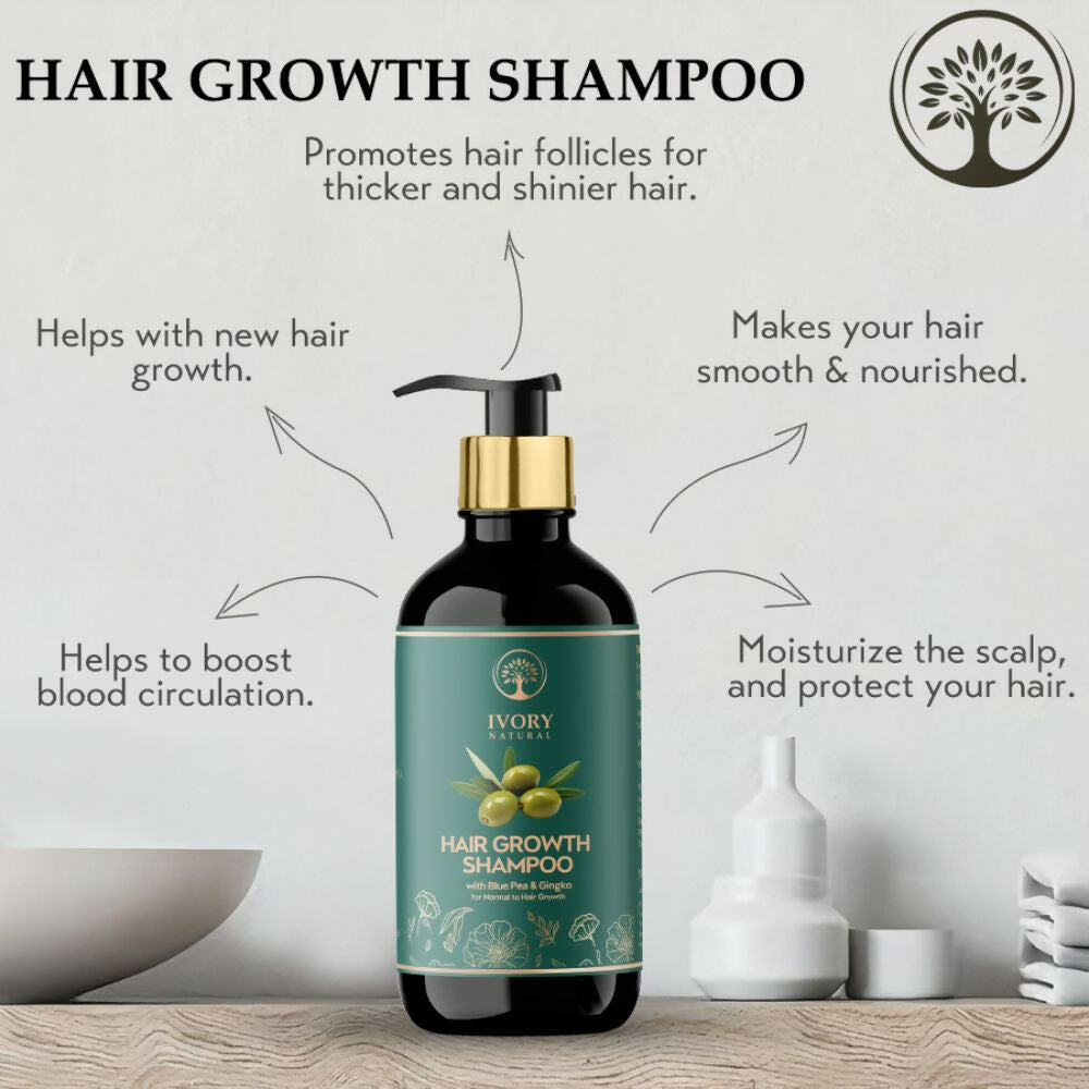 Ivory Natural Hair Shampoo For Growth - Hair Wellness & Nourishment For Both Men And Women | Swadesiicart
