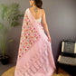 Joban Fashion Pastel Pink Floral Motifs Banarasi Silk Sarees | Swadesiicart
