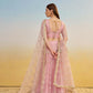 Aastha Fashion Pink Butterfly Net Tone To Tone Cotton Thread Work And Sequence Work Embroidery Wedding Wear Lehenga Choli