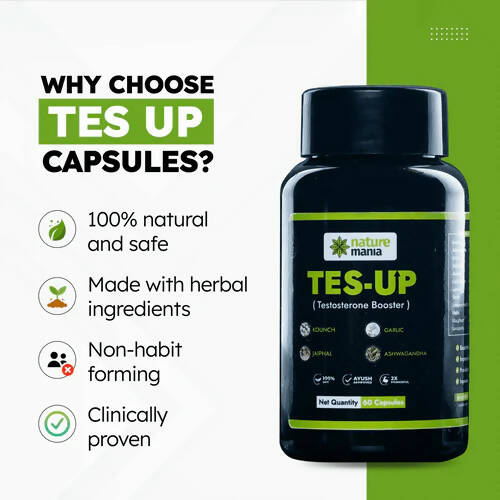 Nature Mania Tes-Up Capsules (Testo Booster) | Swadesiicart