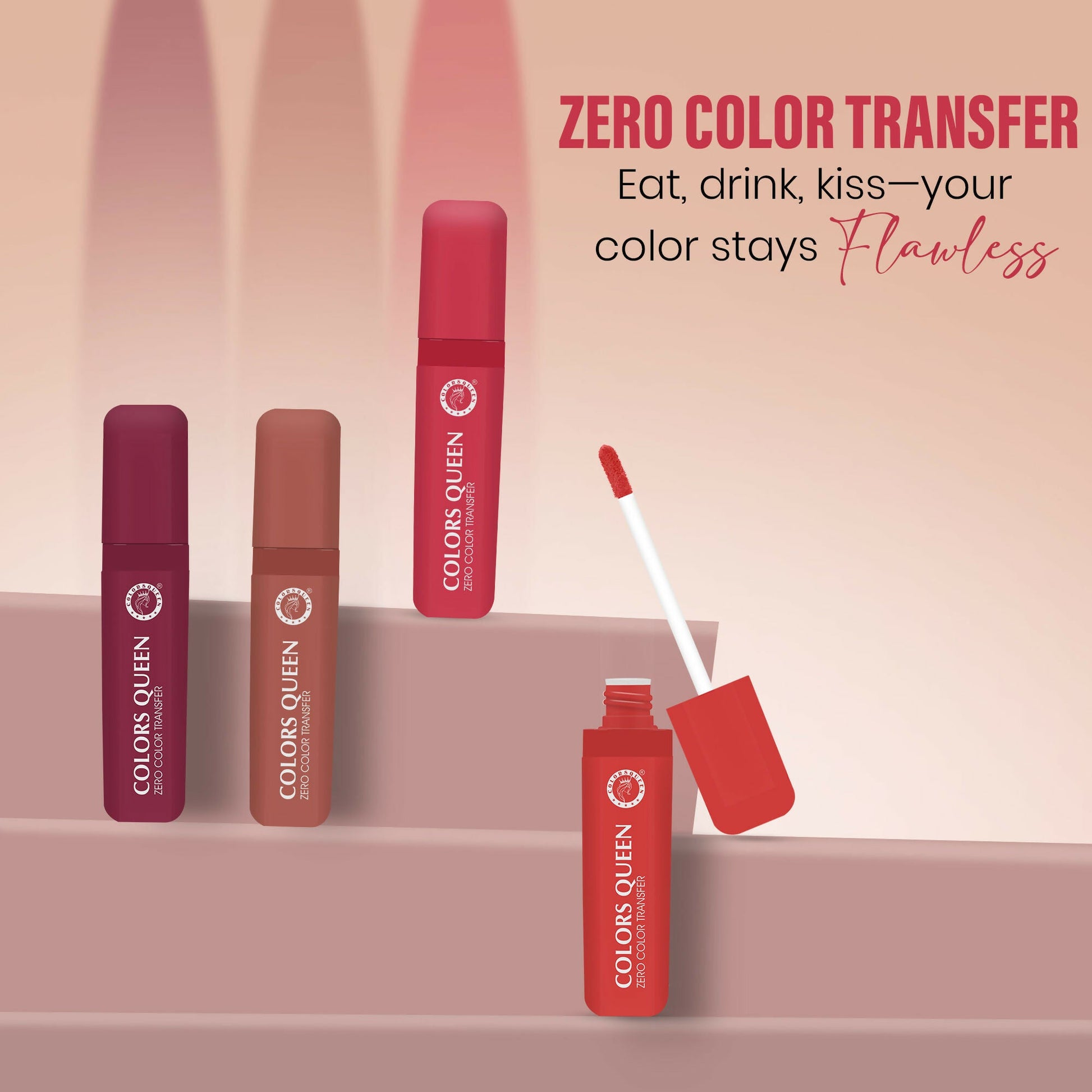 Colors Queen Zero Color Transfer Liquid Lipstick - Fall In Love | Swadesiicart