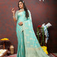 Lorenvalley Fashion Skyblue Cotton Woven Design with Zari Weaving Design Saree - Swadesiicart