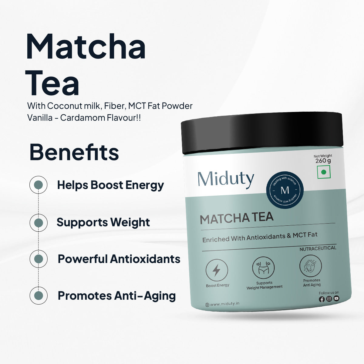 Miduty by Palak Notes Matcha Tea | Swadesiicart