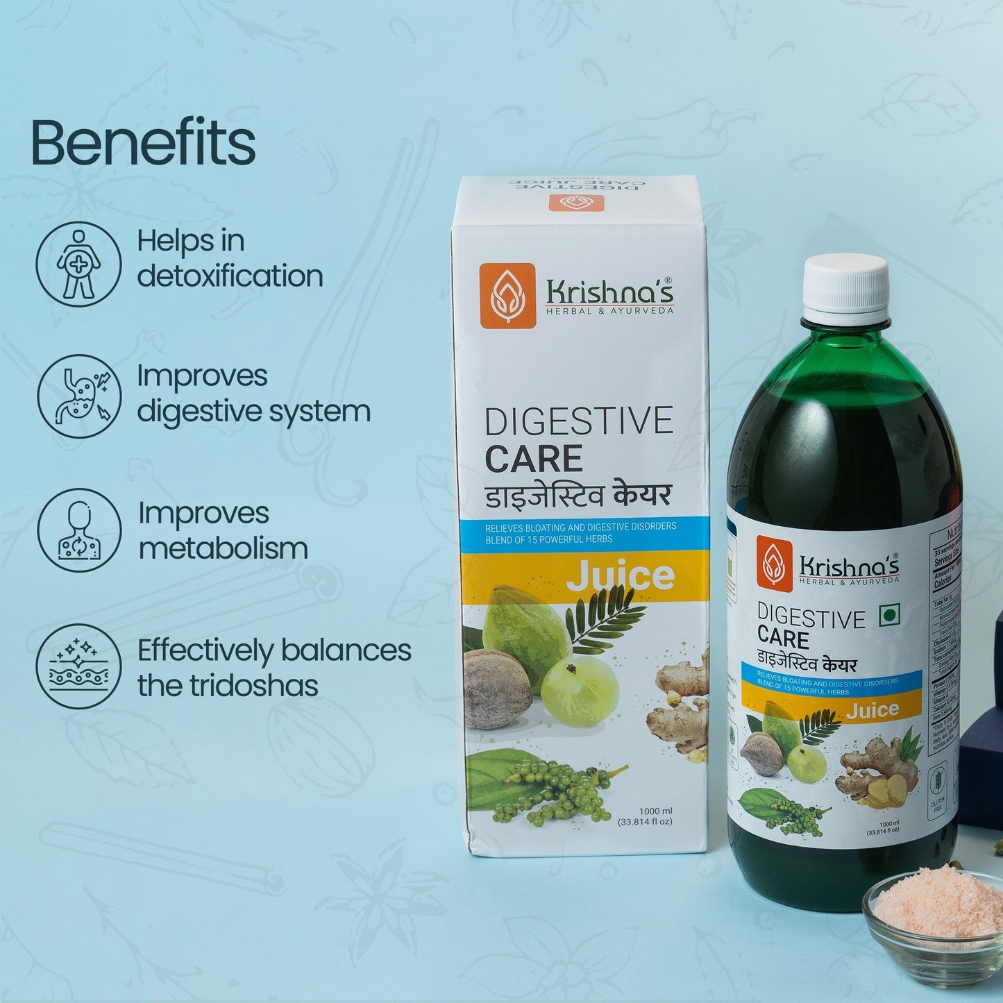 Krishna'S Herbal & Ayurveda Digestive Care Juice | Swadesiicart