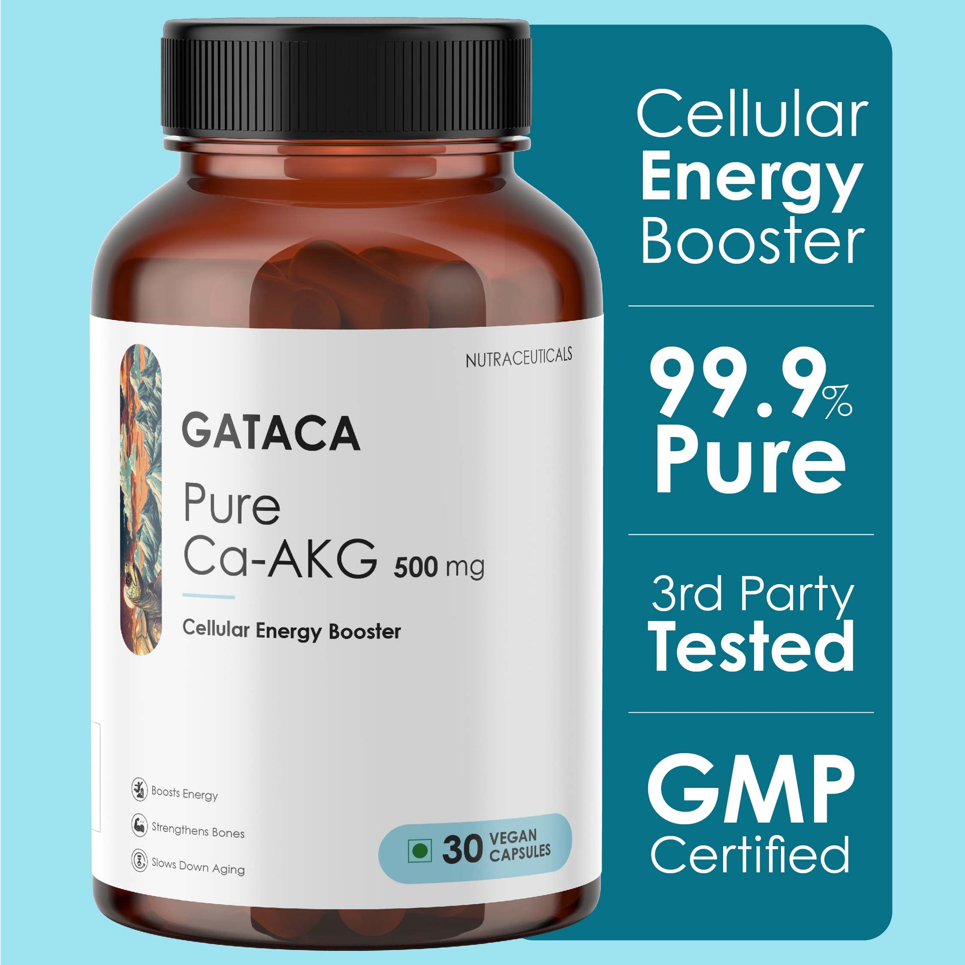 GATACA Pure Ca-AKG - 500 mg Capsules | Swadesiicart