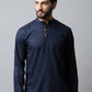 Even Apparels Navy blue Color Pure Cotton Men's Kurta With Side Placket (CHK082) | Swadesiicart