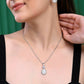 VOJ Silver Plated White Stone With AD Stone Studded Chain Set - VOJ (Valley Of Jewellery)