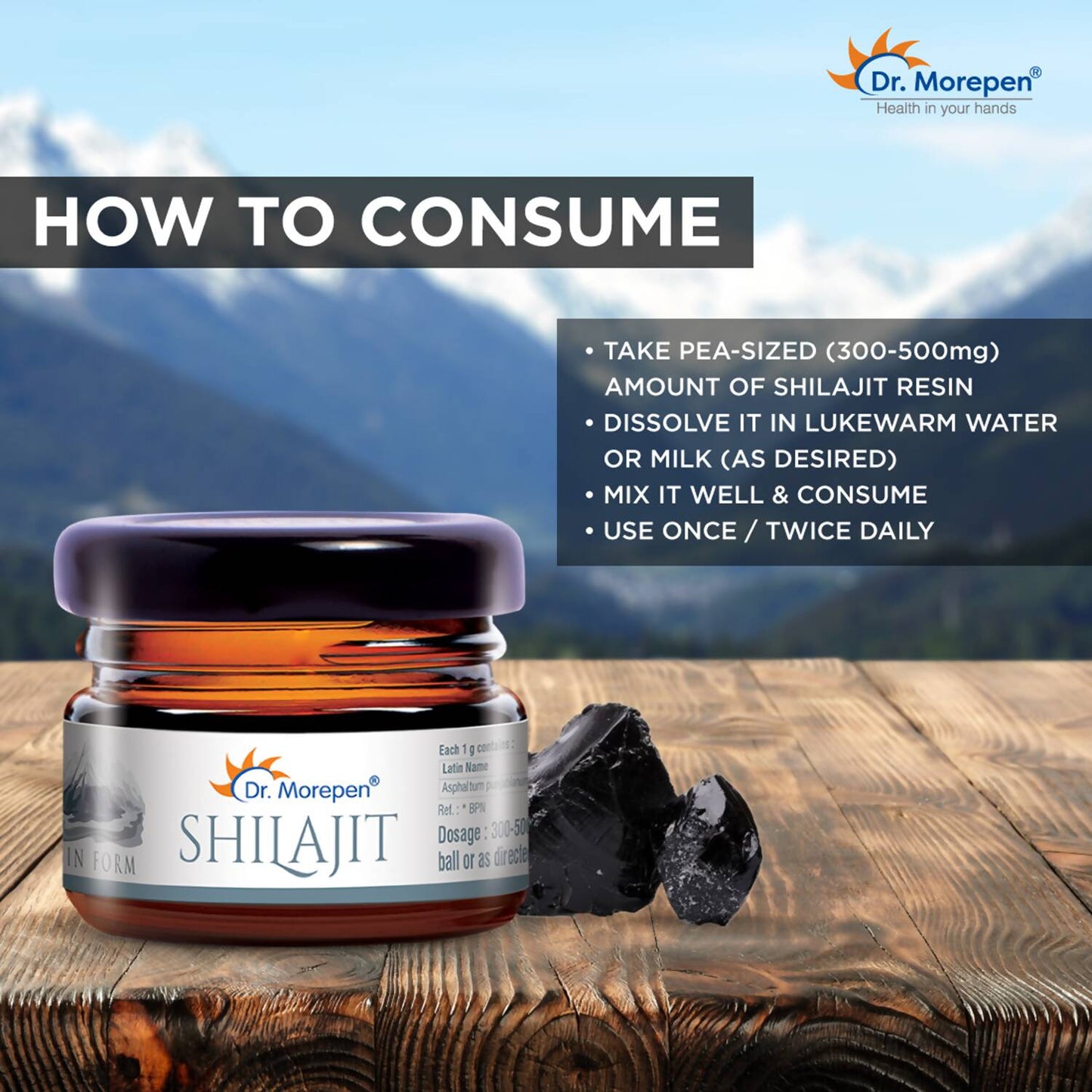 Dr. Morepen Natural & Pure SJ Resin and SJ Capsules Combo - Swadesiicart