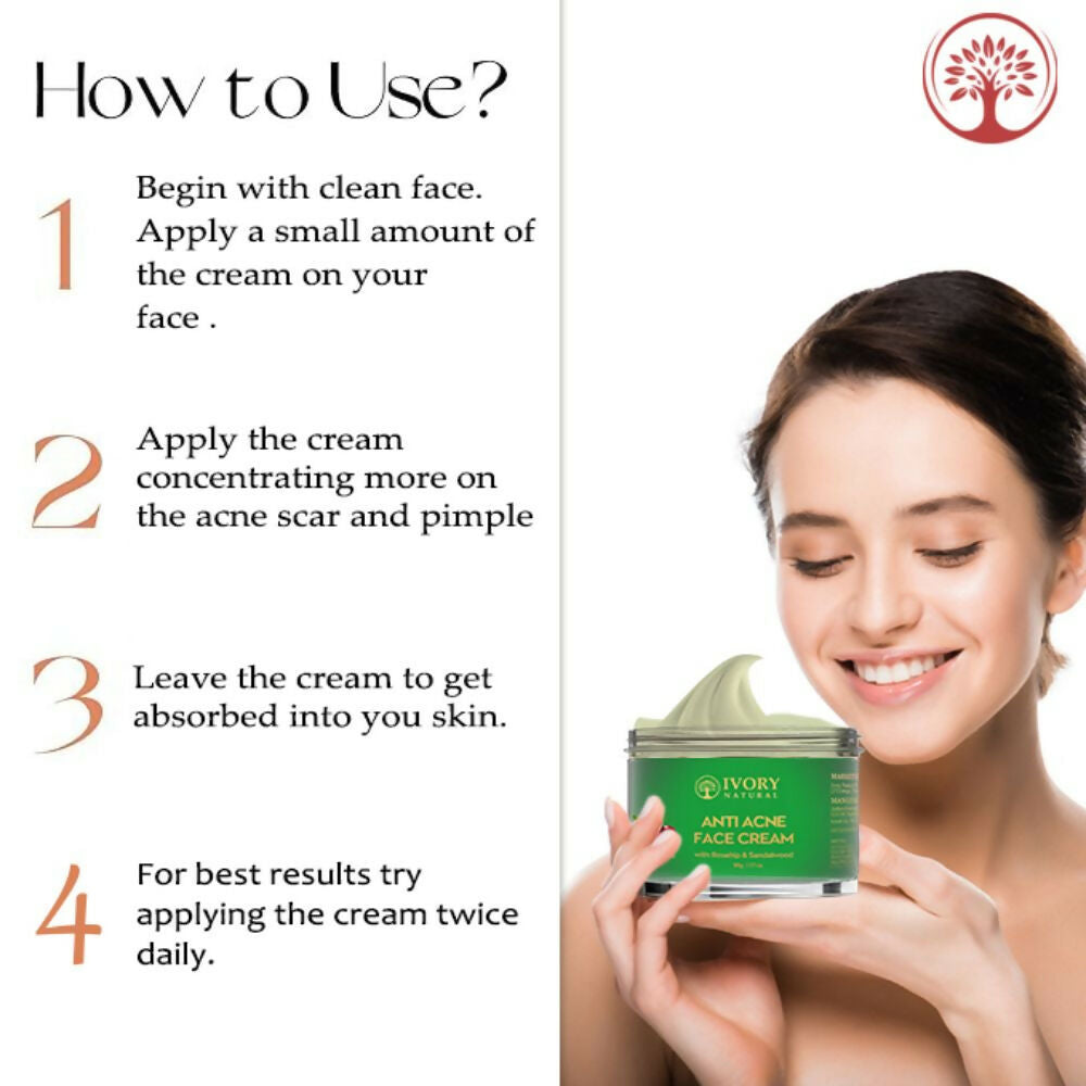 Ivory Natural Acne Face Cream For Acne Free Face | Swadesiicart