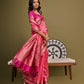 Vishnu Weaves Women's Pink Raw Silk Zari Woven Saree with Blouse - Swadesiicart