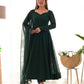 Joban Fashion Green Kurta Set Georgette Sequence Embroidery Work - Swadesiicart