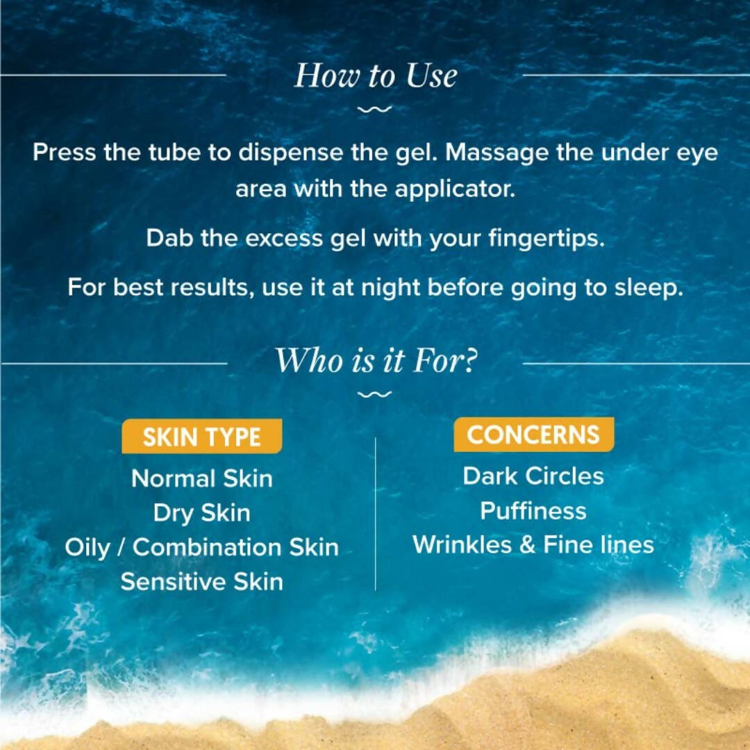 Aqualogica Glow+ Luminous Under Eye Gel, Non Sticky, Non Oily - Limited Time Offer - Swadesiicart