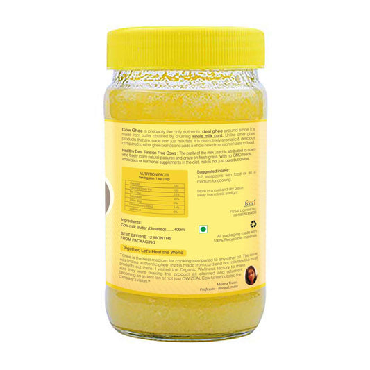 Organic Wellness A2 Bilona Cow Ghee | Vedic Bilona Method Ghee | 100% Pure, Natural & Healthy Ghee | Boost Your Energy With Premium & Traditional Ghee - Swadesiicart