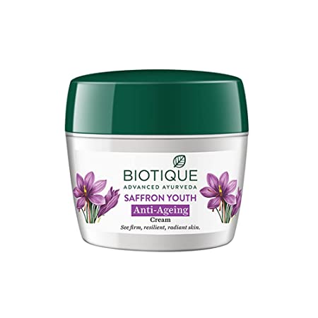 Biotique Advanced Ayurveda Bio Saffron Youth Anti-aging Cream - Swadesiicart