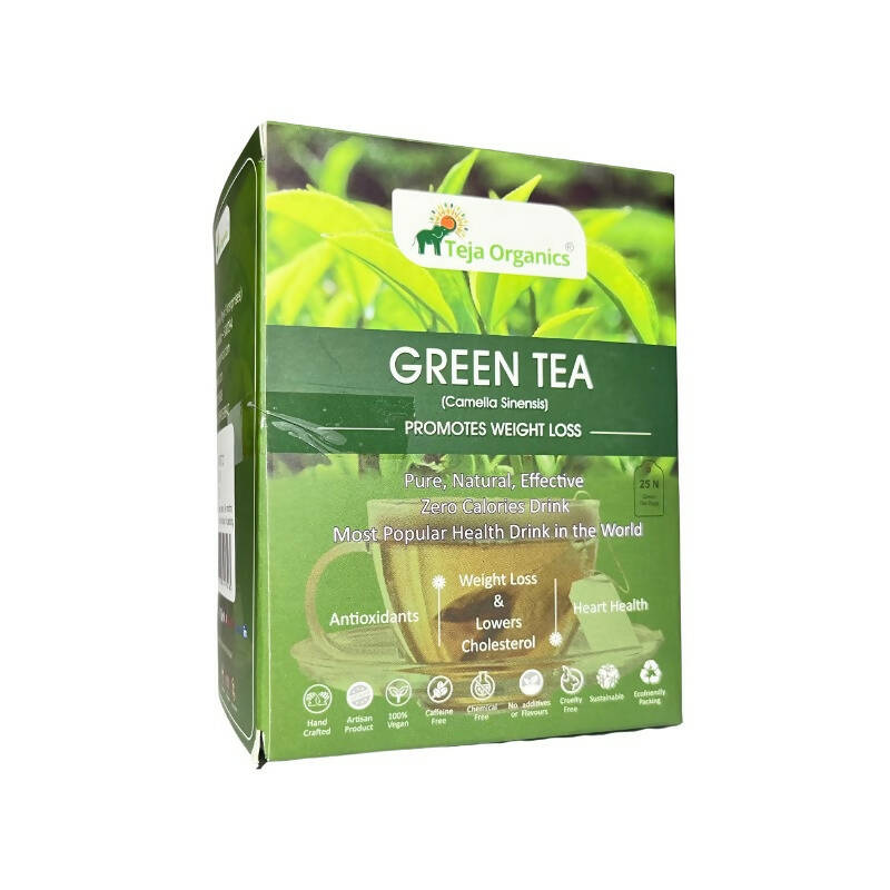 Teja Organics Green Tea Bags - Swadesiicart