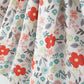 Bold N Elegant Cotton Floral Printed Ruffle Sleeve Princess Dress Frock With Fabric Hat Cap - Red