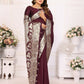 Anaita Dark Brown Banarasi Silk With Beautiful Gala Weaving Saree With Blouse | Swadesiicart