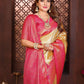 Aastha Fashion Cream Tissue Silk Woven Saree