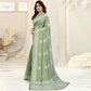 Women's Partywear Designer Pista Chinon Shiffon Fancy Saree - Dyuti | Swadesiicart