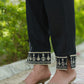 Yufta Black Embroidered Shirt And Trouser Co Ords - Swadesiicart