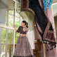 Lorenvalley Black Tussar Silk Floral Print with Foil Print Lehenga Choli with Dupatta | Swadesiicart