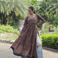 Lorenvalley Black Printed Cotton With Kutchi Gamthi Work And Kodi Lace Kurti | Swadesiicart