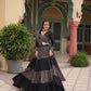 Lorenvalley Black Printed Rayon Navratri Collection Lehenga Choli with Dupatta | Swadesiicart