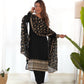 Lorenvalley Black Vichitra Silk Embroidery Sequence and Dori Thread Work Kurta Trousers with Dupatta Set | Swadesiicart