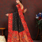 Lorenvalley Fashion Black Soft Paithani Silk Woven Design Rich Zari Meenakari Weaving Saree - Swadesiicart