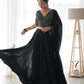 Lorenvalley Black Faux Georgette Plain Micro Cotton Full Inner with Canvas Patta Double Lining Lehenga Choli | Swadesiicart