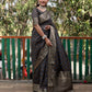 Lorenvalley Premium Bandhej Patola Silk Sarees with kanchi Borders and Contrast Zari Weaving borders Saree - Black - Swadesiicart