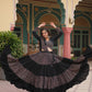 Lorenvalley Black Printed Rayon Navratri Collection Lehenga Choli with Dupatta | Swadesiicart