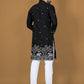 Anaita Black Embroidery Silk Straight Kurta