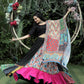 Lorenvalley Black Premium Rayon Lehenga with Choli with Digital Printed with Gotta Patti Lace Border Dupatta Set | Swadesiicart