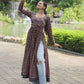 Lorenvalley Black Printed Cotton With Kutchi Gamthi Work And Kodi Lace Kurti | Swadesiicart