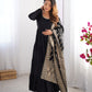 Lorenvalley Women Pure Roman silk Chanderi Fabric Layer Gathering Anarkali Kurta Pant With Dupatta Set | Swadesiicart