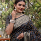Lorenvalley Premium Bandhej Patola Silk Sarees with kanchi Borders and Contrast Zari Weaving borders Saree - Black - Swadesiicart