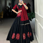 Lorenvalley Pure Black Cotton Plain And Gamthi Patch Work With Gota Patti Lehenga Choli with Dupatta | Swadesiicart