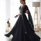 Lorenvalley Black Faux Georgette Plain Micro Cotton Full Inner with Canvas Patta Double Lining Lehenga Choli | Swadesiicart