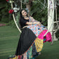 Lorenvalley Black Premium Rayon Lehenga with Choli with Digital Printed with Gotta Patti Lace Border Dupatta Set | Swadesiicart