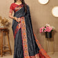 Lorenvalley Fashion Black Soft Paithani Silk Woven Design Rich Meenakari Zari Weaving Pallu Saree - Swadesiicart
