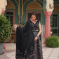 Lorenvalley Black Rayon Gota Patti Lace Printed Kali Pattern Lehenga Choli with Dupatta | Swadesiicart