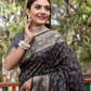 Lorenvalley Premium Bandhej Patola Silk Sarees with kanchi Borders and Contrast Zari Weaving borders Saree - Black - Swadesiicart