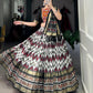 Lorenvalley Black Tussar Silk Leheriya Print with Foil Print and Paper Mirror Work Lace Lehenga Choli with Dupatta | Swadesiicart
