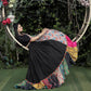 Lorenvalley Black Premium Rayon Lehenga with Choli with Digital Printed with Gotta Patti Lace Border Dupatta Set | Swadesiicart