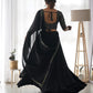 Lorenvalley Black Faux Georgette Plain Micro Cotton Full Inner with Canvas Patta Double Lining Lehenga Choli | Swadesiicart