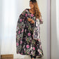 Lorenvalley Soft Organza Silk With Floral Print Fully Flared Anarkali Pant With Dupatta Set - Black | Swadesiicart