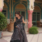 Lorenvalley Black Rayon Gota Patti Lace Printed Kali Pattern Lehenga Choli with Dupatta | Swadesiicart