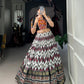Lorenvalley Black Tussar Silk Leheriya Print with Foil Print and Paper Mirror Work Lace Lehenga Choli with Dupatta | Swadesiicart